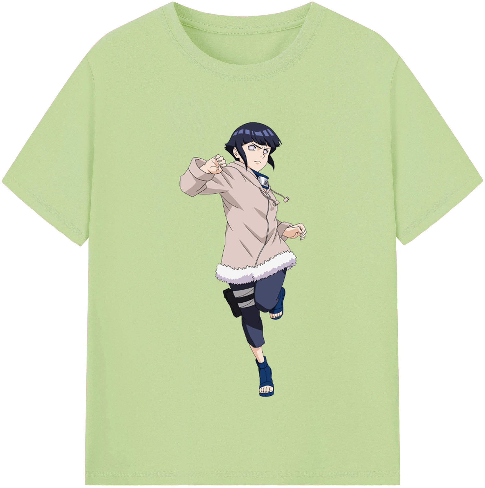 （画像用） NARUTO -ナルト- 日向ヒナタ Hyūga Hinata 綿100％半袖Tシャツ（フロントプリント）